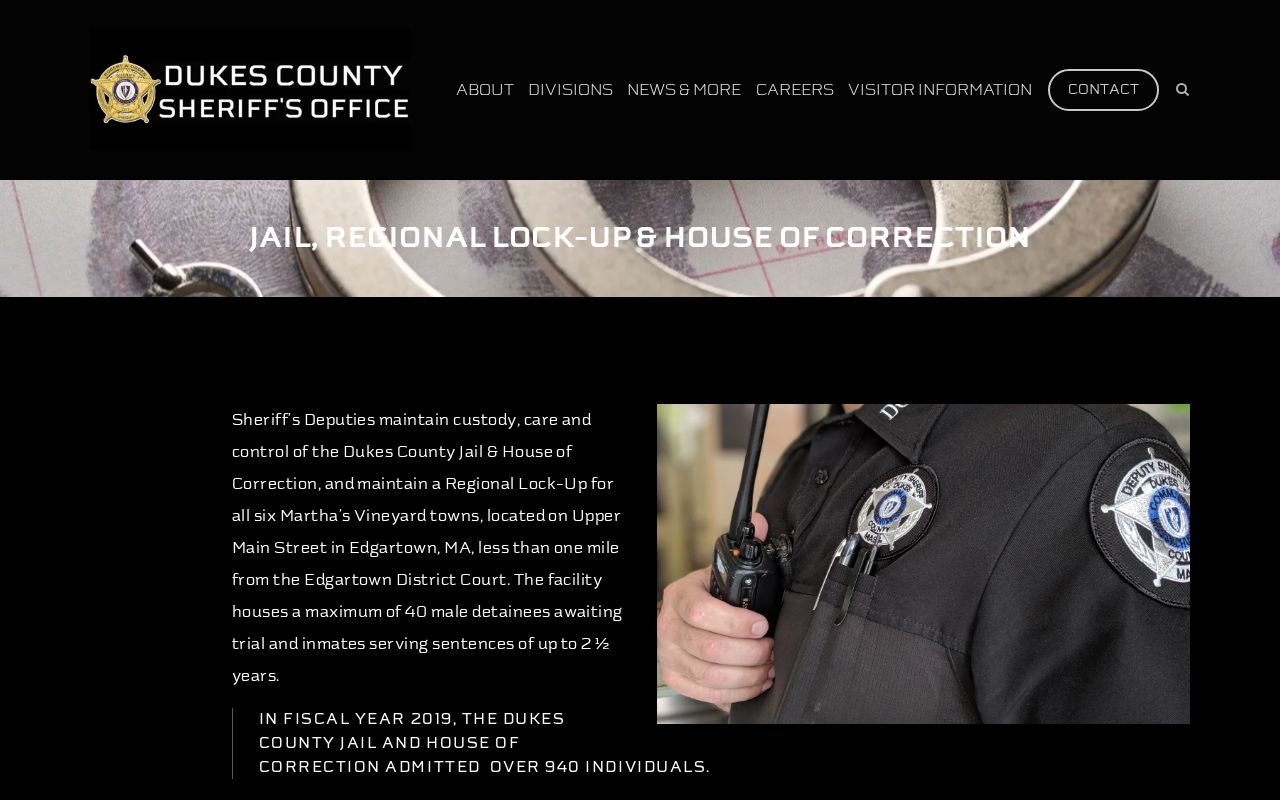 Dukes County Jail release records and facility roles
